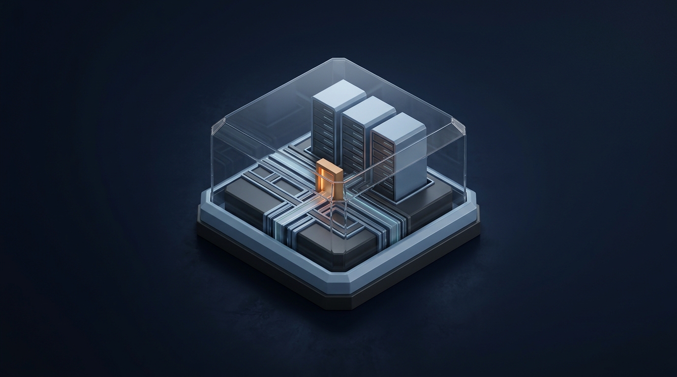 Editorial 3D concept representing secure hosted audit applications