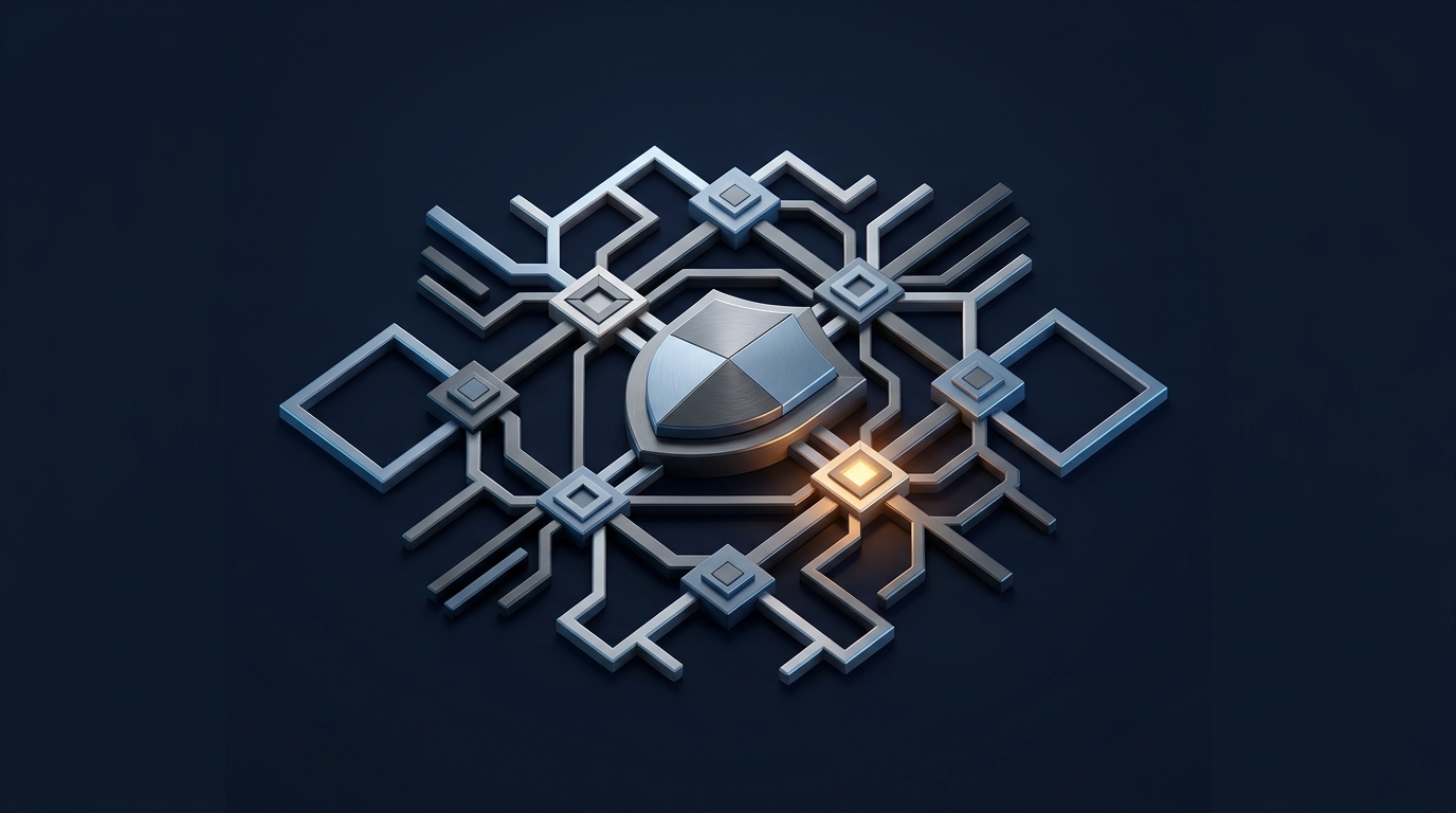 Editorial 3D concept representing a structured cybersecurity audit