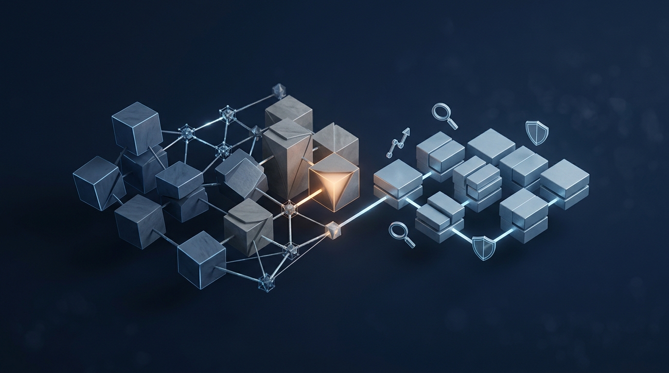 Editorial 3D concept representing interconnected investigative evidence